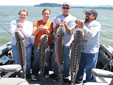 Columbia River Estuary Sturgeon Fishing